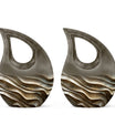 10 inch Wavy Metallic Textures Urn