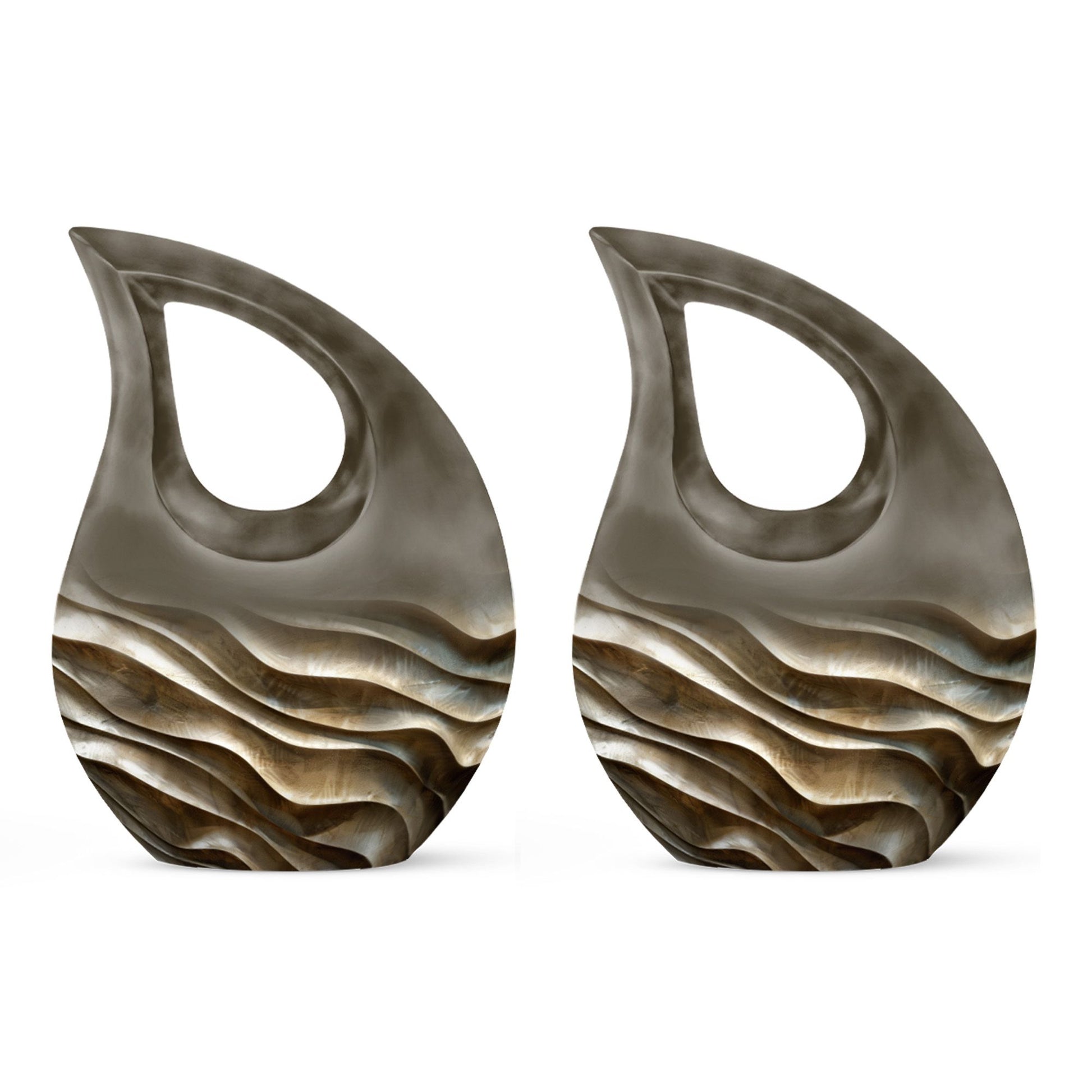 10 inch Wavy Metallic Textures Urn