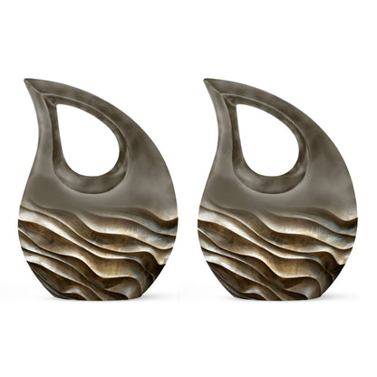 10 inch Wavy Metallic Textures Urn