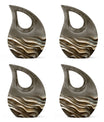 10 inch Wavy Metallic Textures Urn