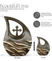10 inch Wavy Metallic Textures Urn