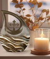 10 inch Wavy Metallic Textures Urn