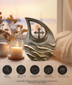 10 inch Wavy Metallic Textures Urn