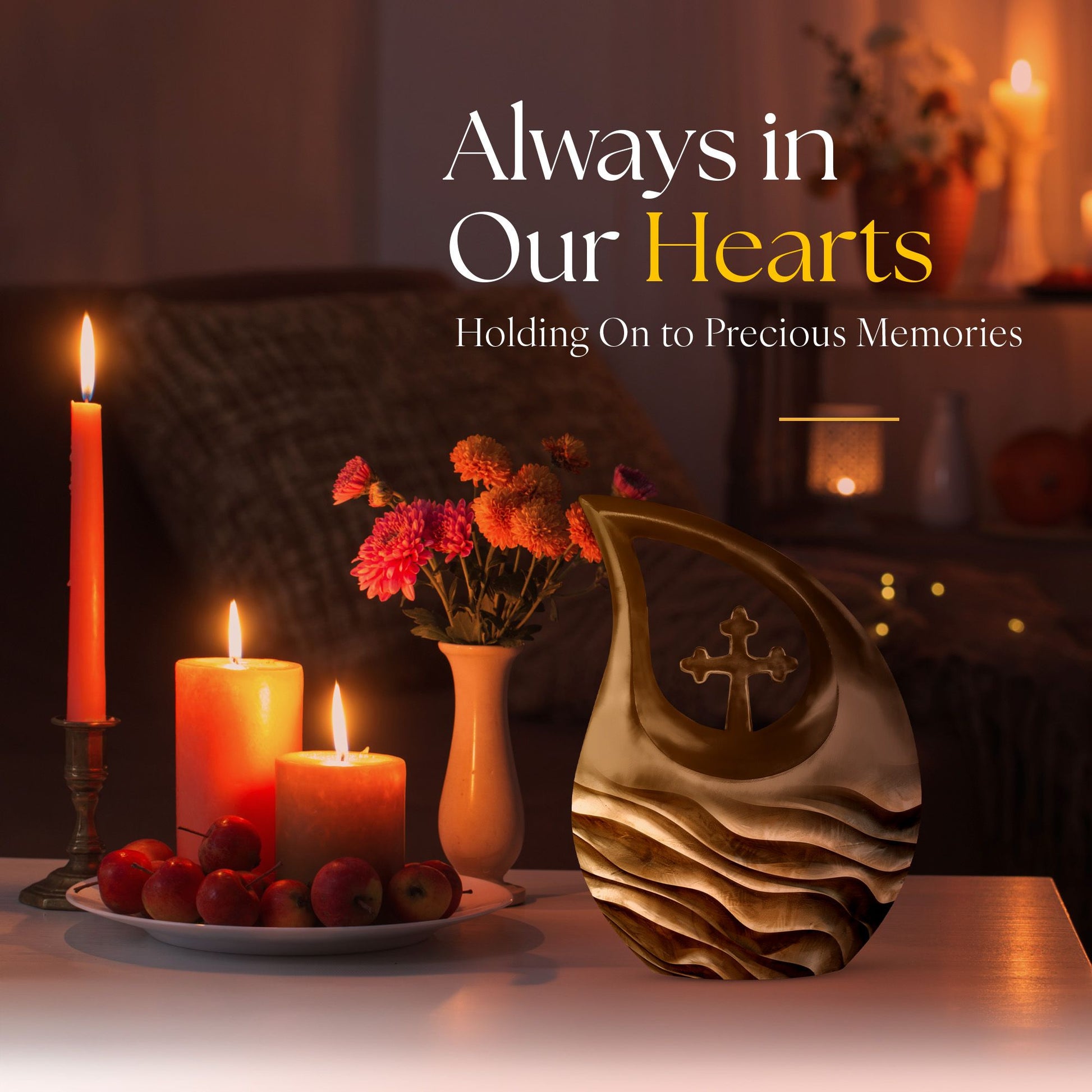 10 inch Wavy Metallic Textures Urn