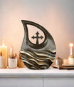 10 inch Wavy Metallic Textures Urn