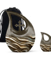 10 inch Wavy Metallic Textures Urn