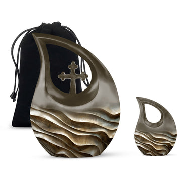 10 inch large Urn with 1 Keepsake 3 Inch Urn