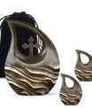 10 inch Wavy Metallic Textures Urn