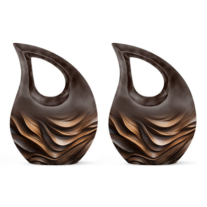 10-inch Organic Wooden Waves Urn 