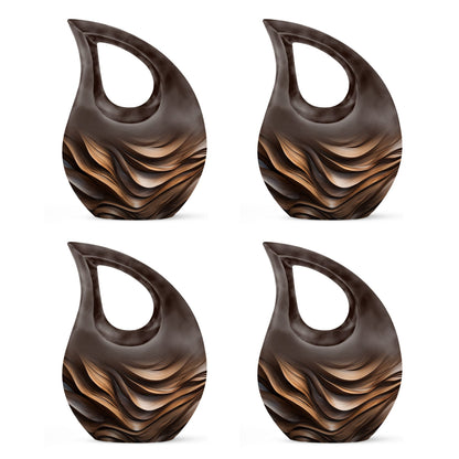10-inch Organic Wooden Waves Urn 