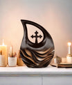 10-inch Organic Wooden Waves Urn 