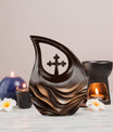 10-inch Organic Wooden Waves Urn 