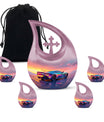 10 inch Chromatic Sunset Reflections Urn 