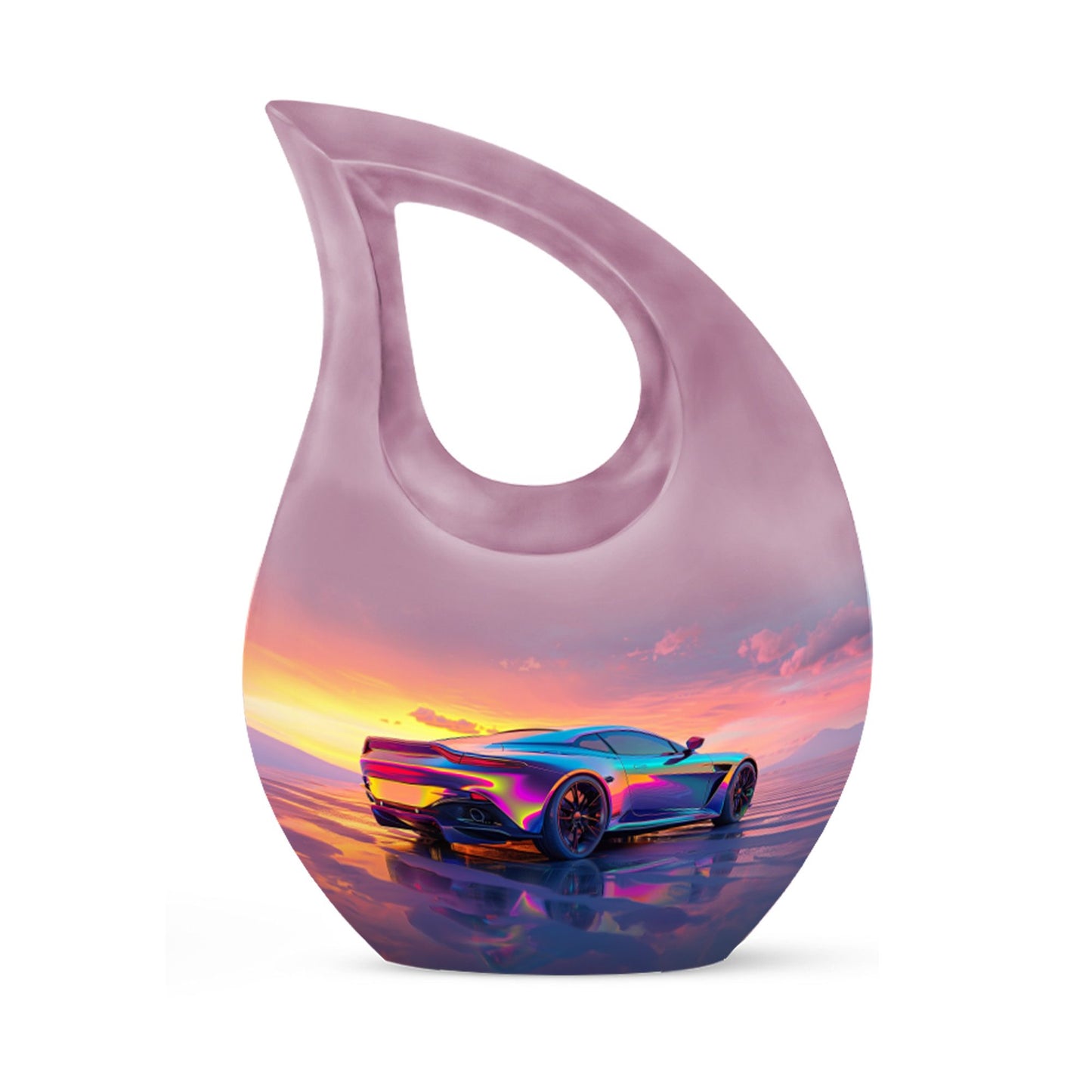10 inch Chromatic Sunset Reflections Urn 