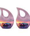 10 inch Chromatic Sunset Reflections Urn 
