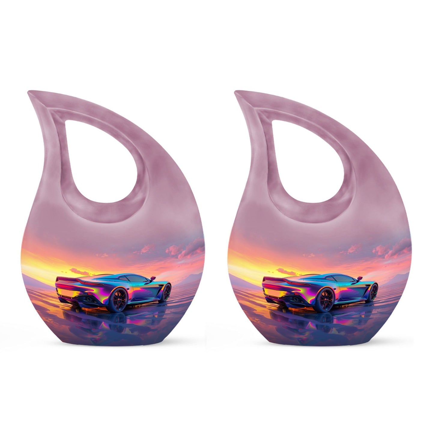 10 inch Chromatic Sunset Reflections Urn 