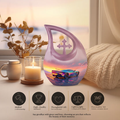10 inch Chromatic Sunset Reflections Urn 