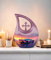 10 inch Chromatic Sunset Reflections Urn 
