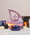 10 inch Chromatic Sunset Reflections Urn 