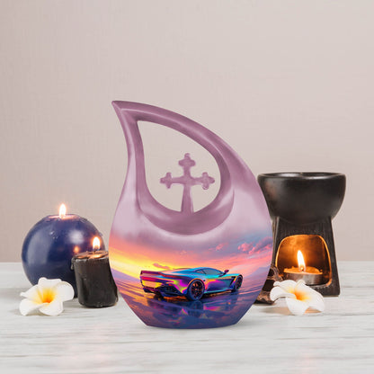 10 inch Chromatic Sunset Reflections Urn 