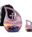 10 inch Chromatic Sunset Reflections Urn 