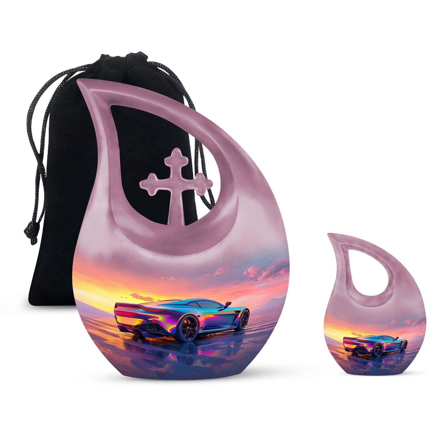 10 inch Chromatic Sunset Reflections Urn 
