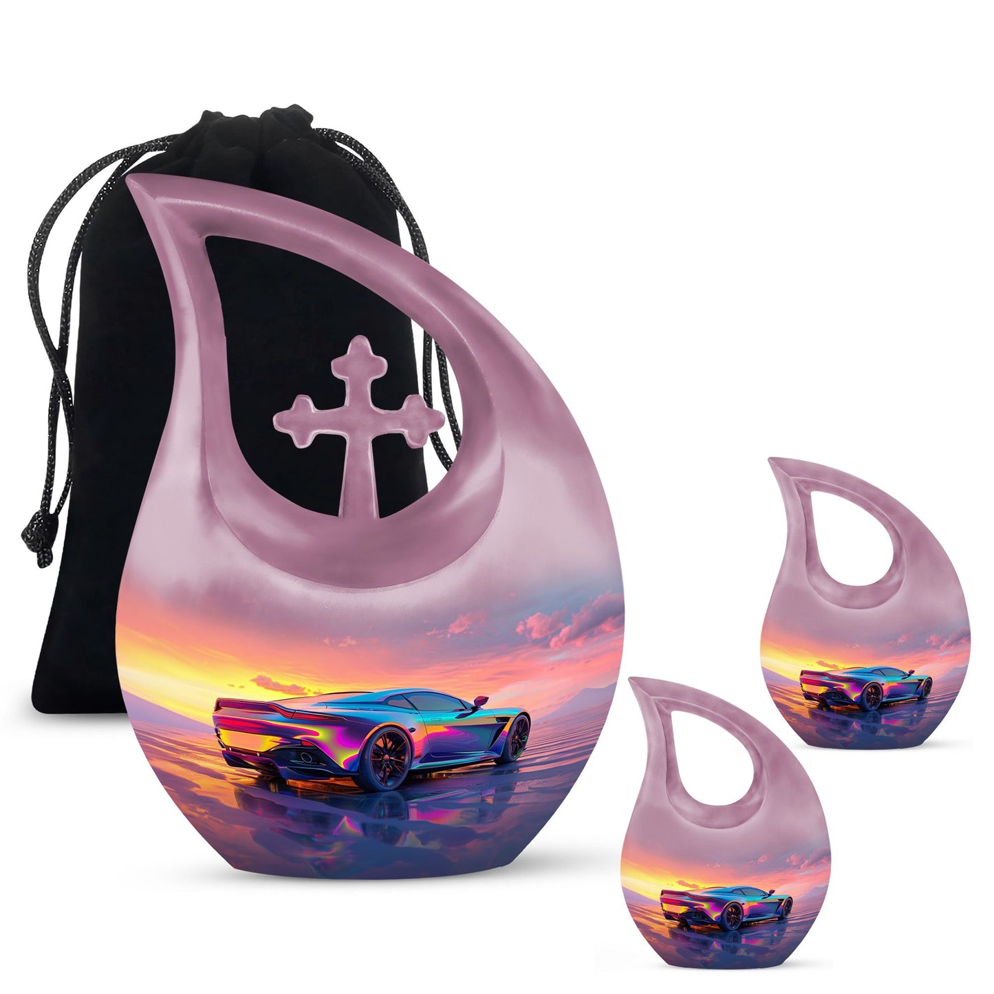 10 inch Chromatic Sunset Reflections Urn 