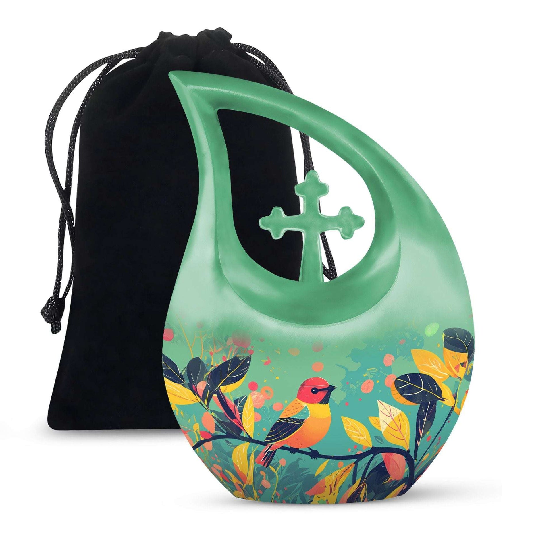 10-inch Colorful Nature Splendor Urn