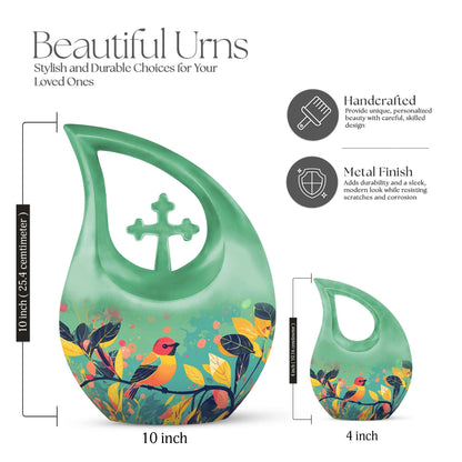 10-inch Colorful Nature Splendor Urn