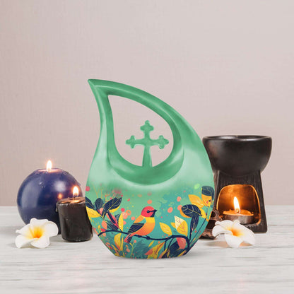 10-inch Colorful Nature Splendor Urn