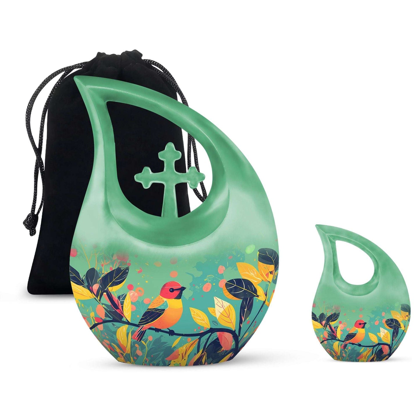 10-inch Colorful Nature Splendor Urn