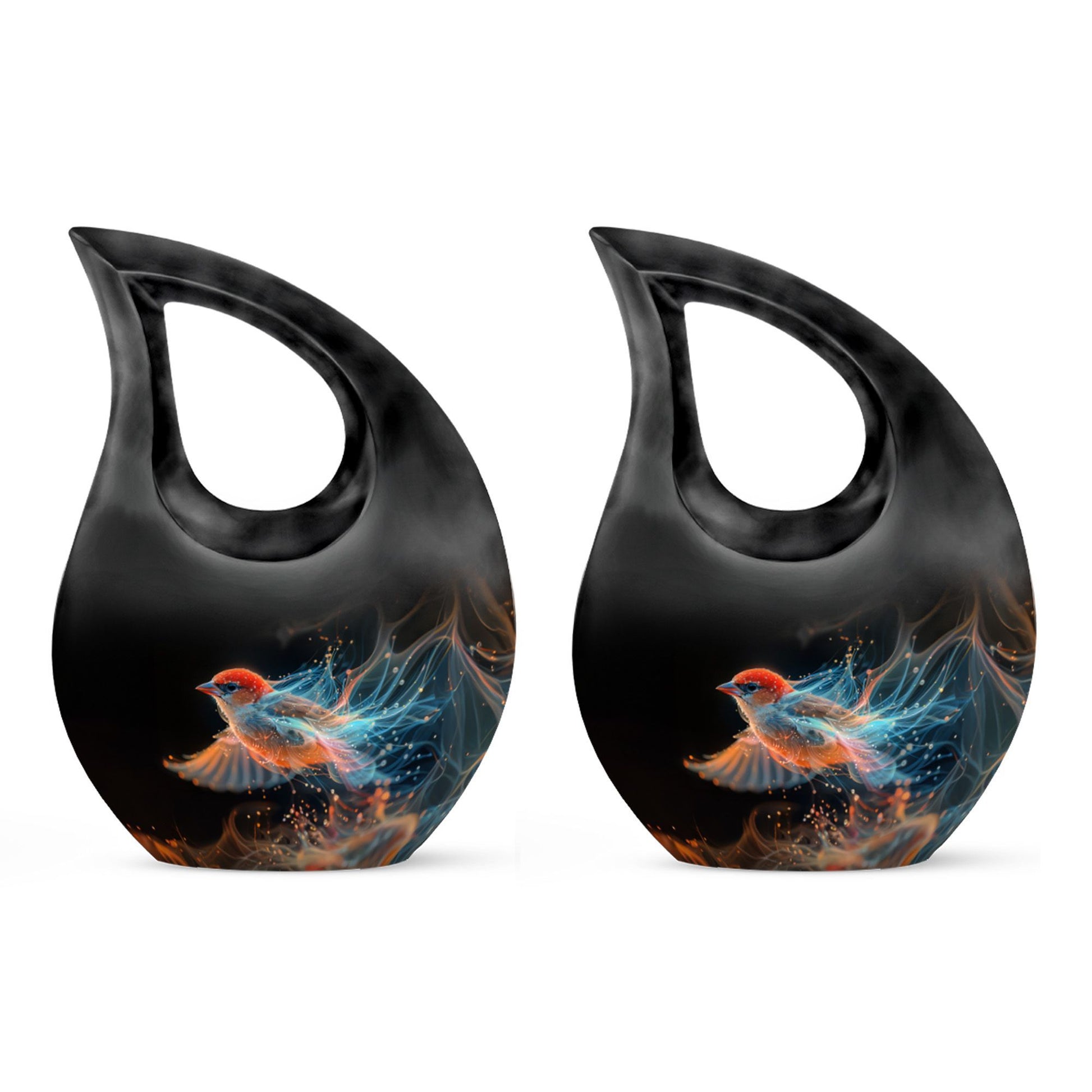Ethereal Flame Songbird Cross Drop Urn
