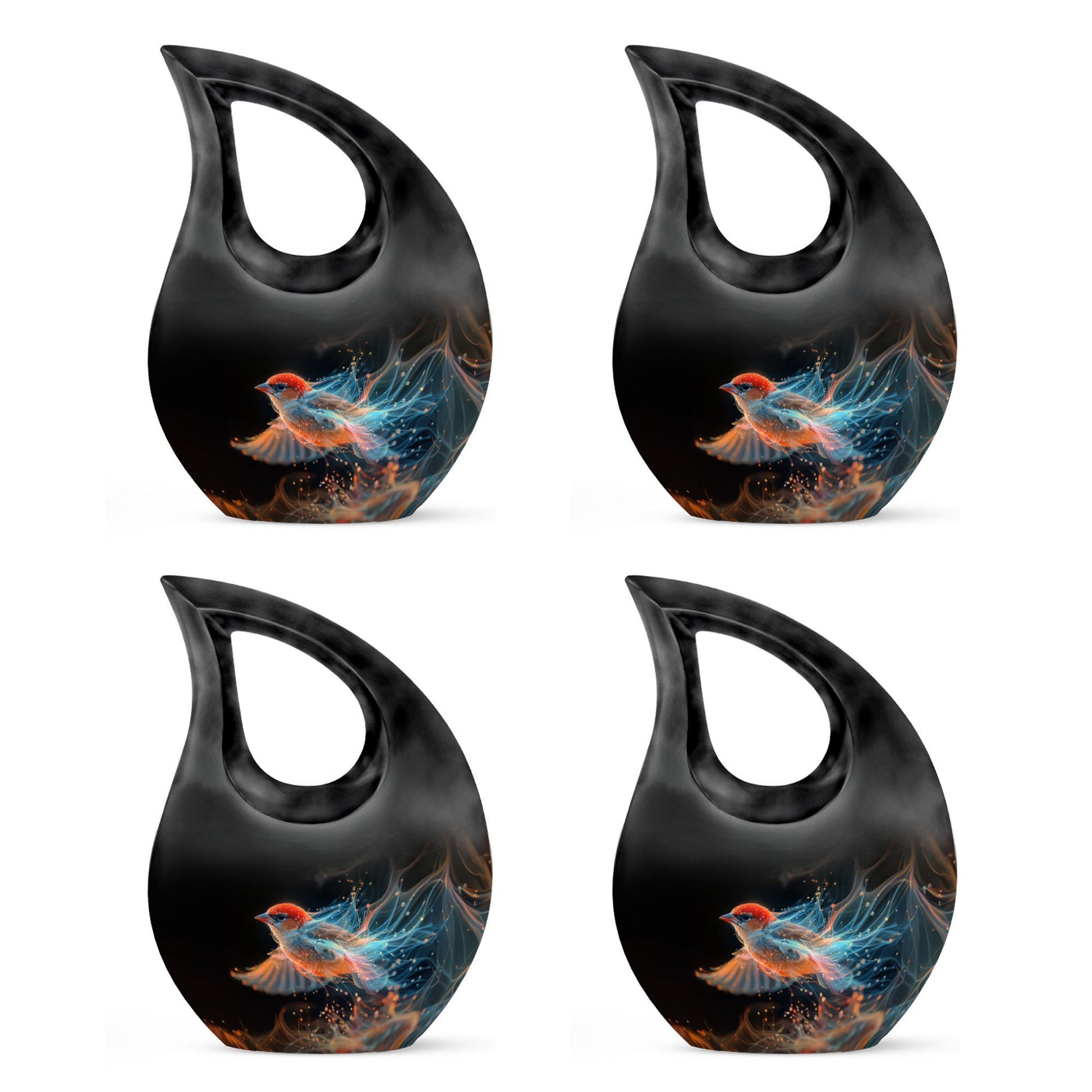 Ethereal Flame Songbird Cross Drop Urn