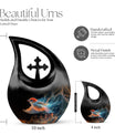 Ethereal Flame Songbird Cross Drop Urn