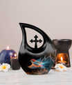 Ethereal Flame Songbird Cross Drop Urn