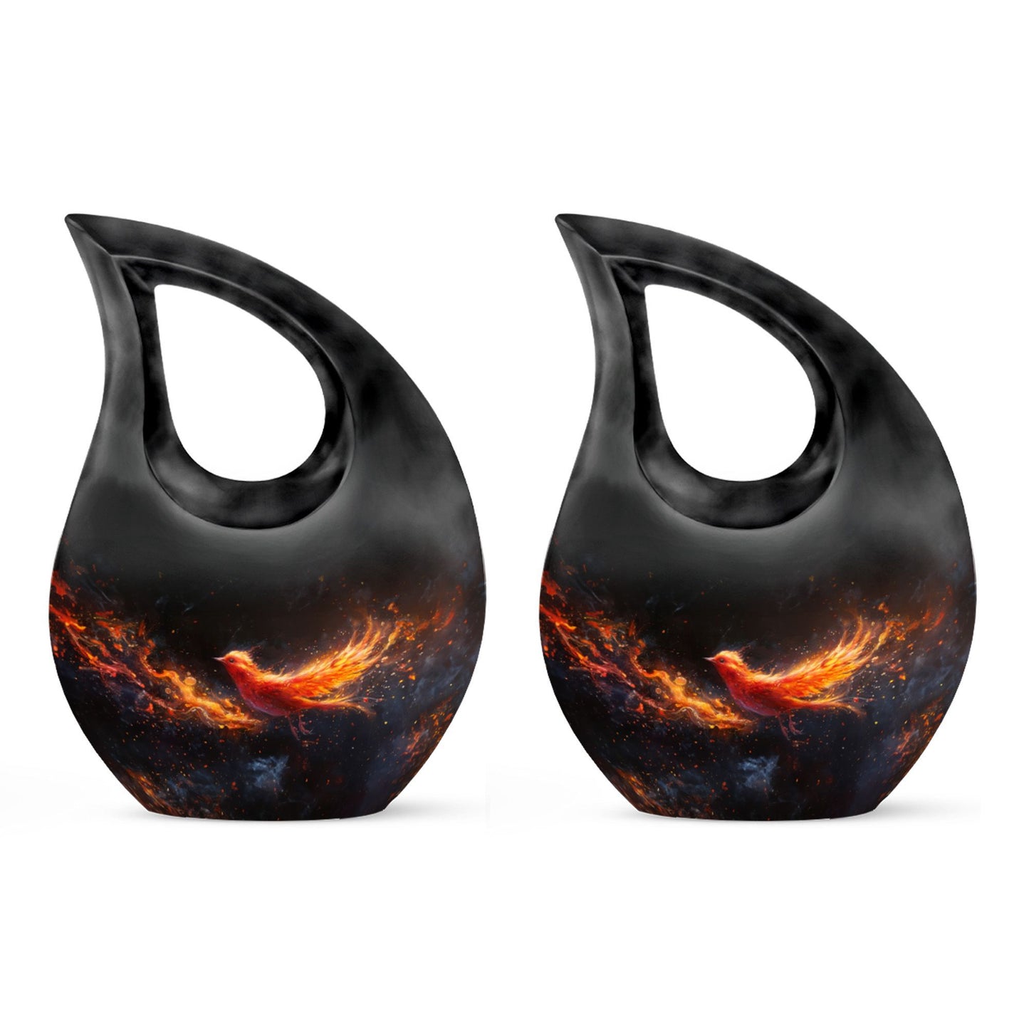 Rebirth Blaze Urn, 10 Inch Large Aluminium Cross Drop Urn