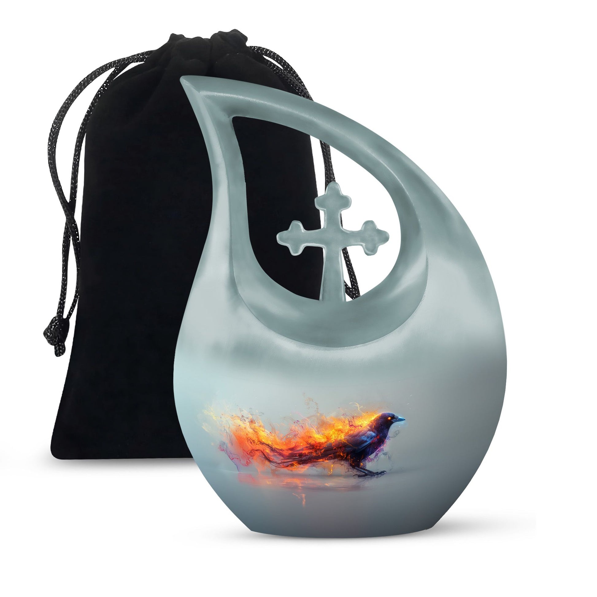 Affordable Fiery Raven Mirage Urn 