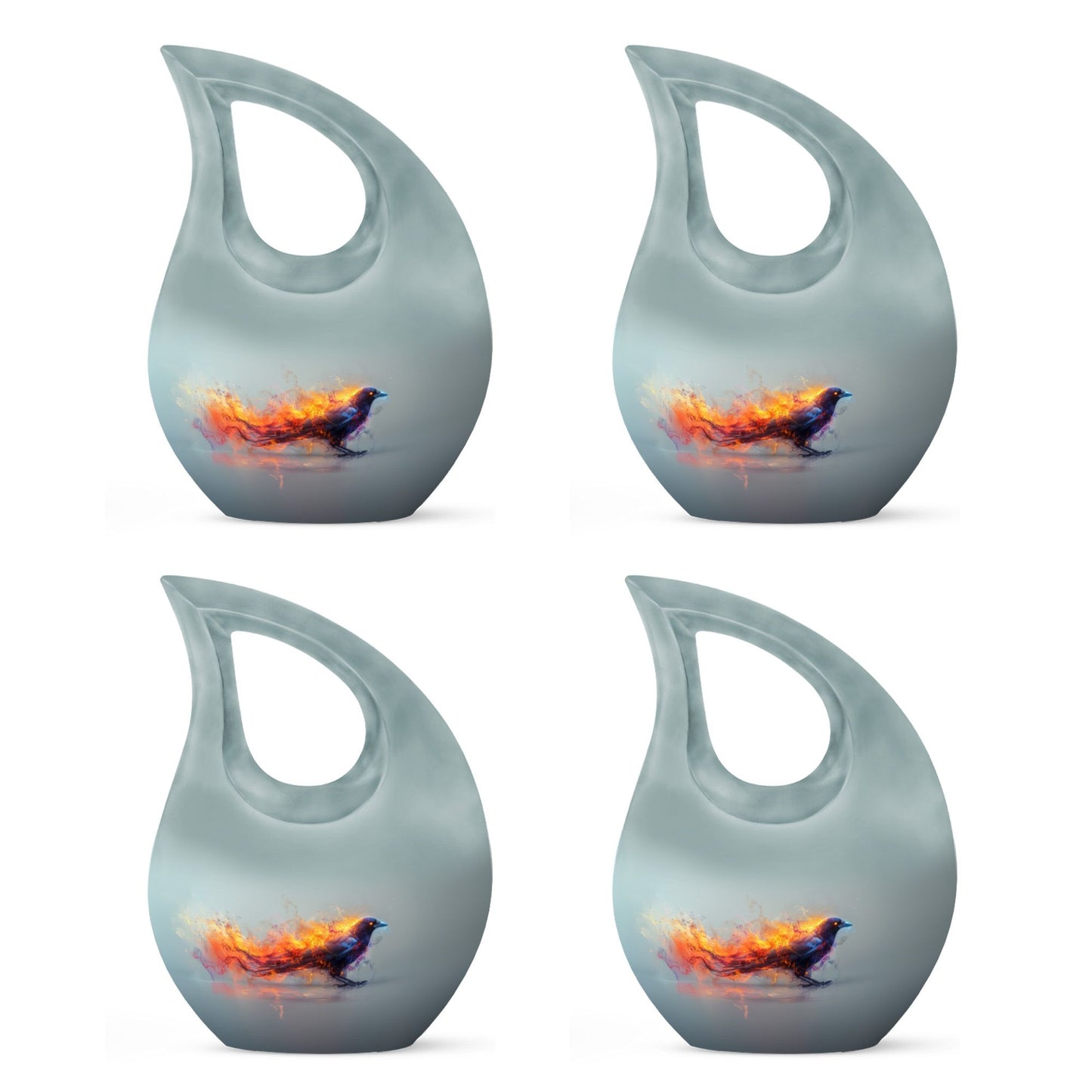 Affordable Fiery Raven Mirage Urn 