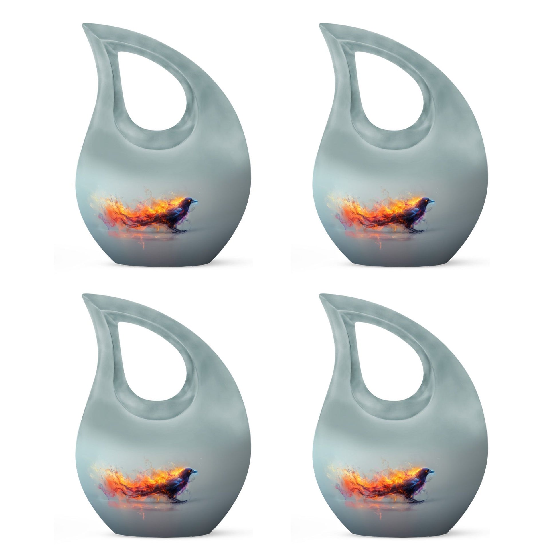 Affordable Fiery Raven Mirage Urn 