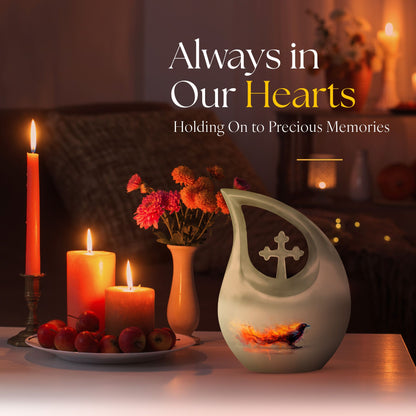 Affordable Fiery Raven Mirage Urn 
