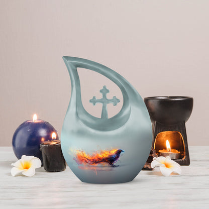 Affordable Fiery Raven Mirage Urn 