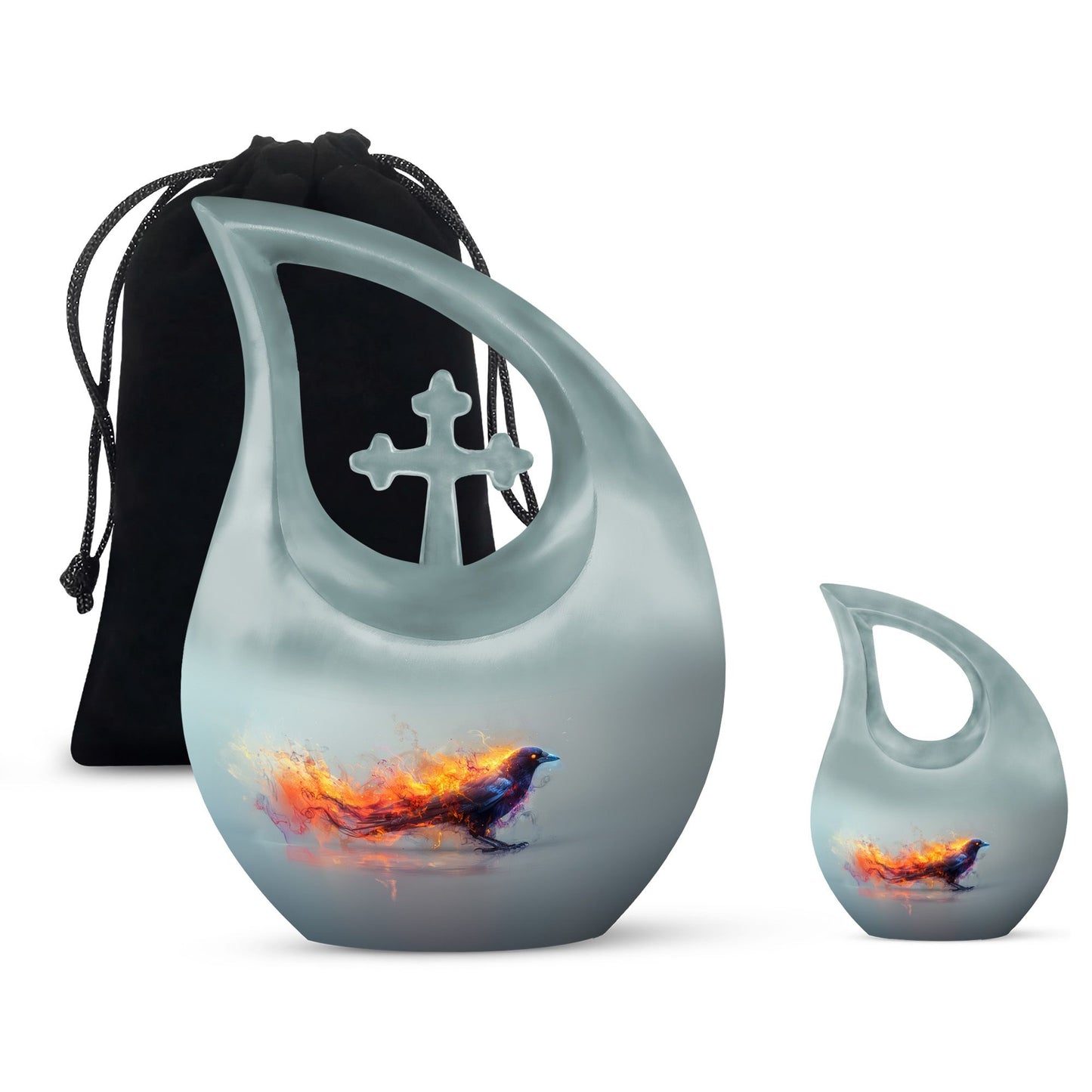 Affordable Fiery Raven Mirage Urn 