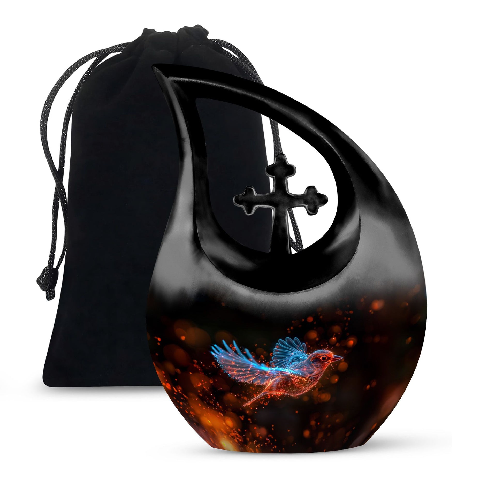 10-inch Luminous Ember Sparrow Urn