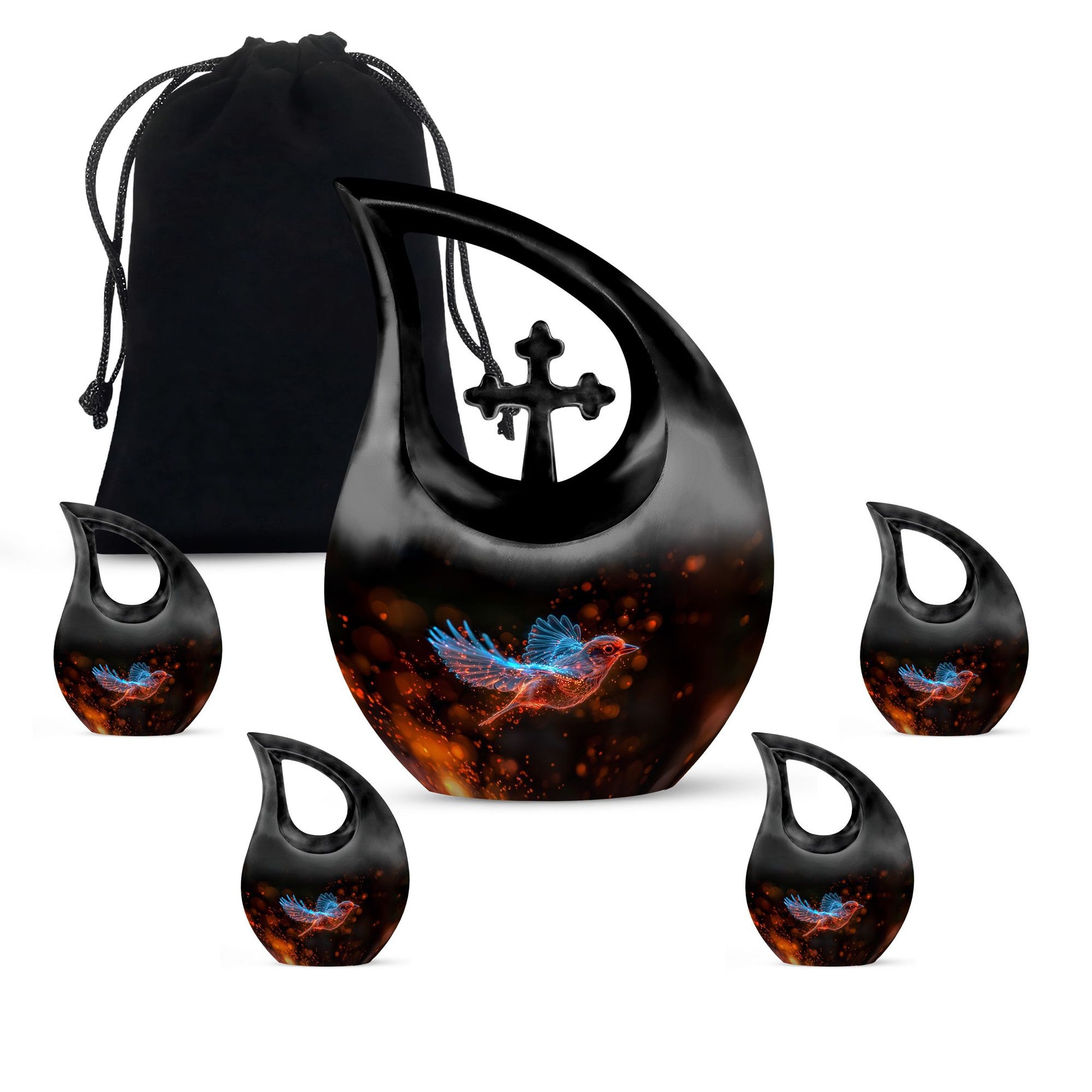 10-inch Luminous Ember Sparrow Urn