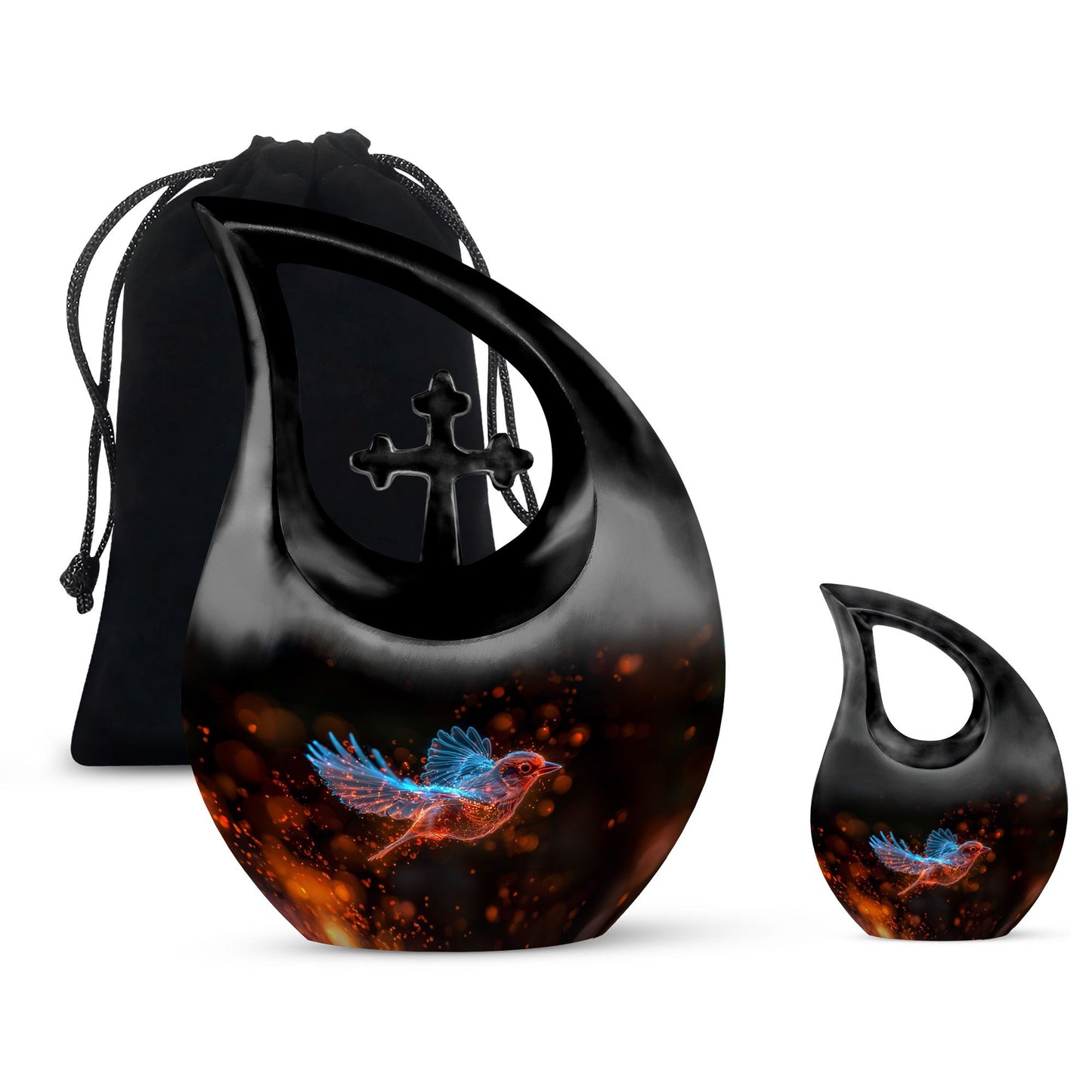 10-inch Luminous Ember Sparrow Urn