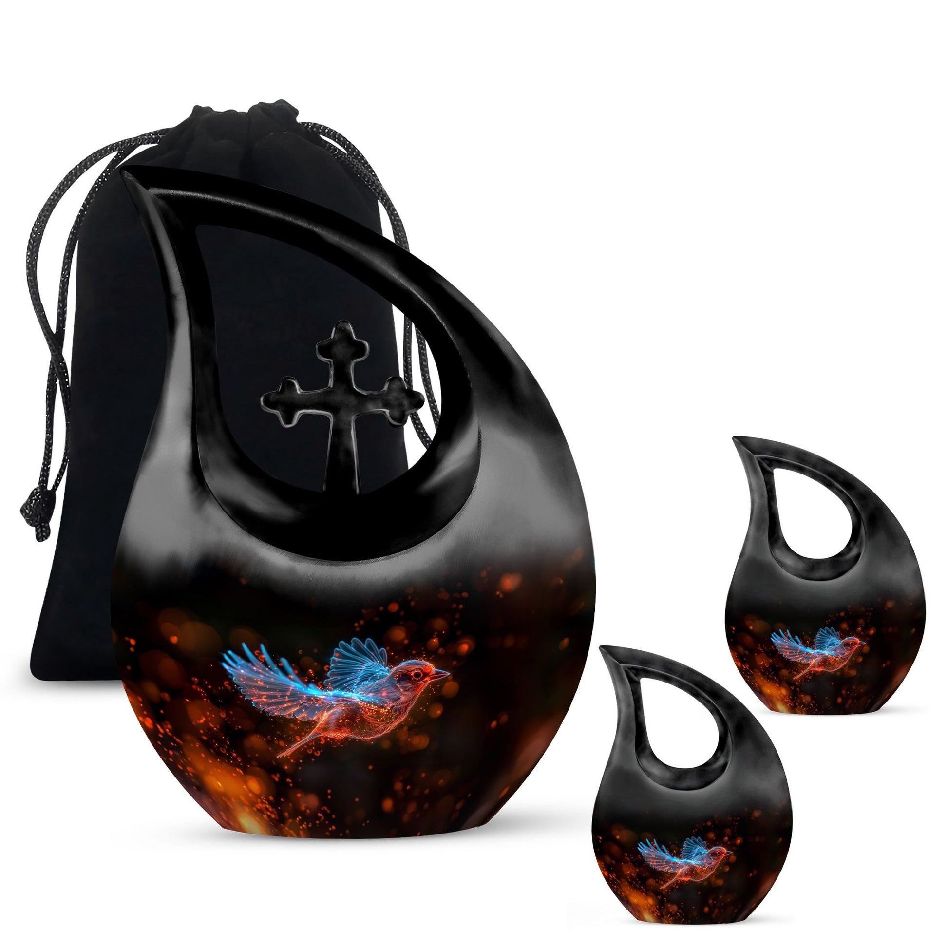 10-inch Luminous Ember Sparrow Urn