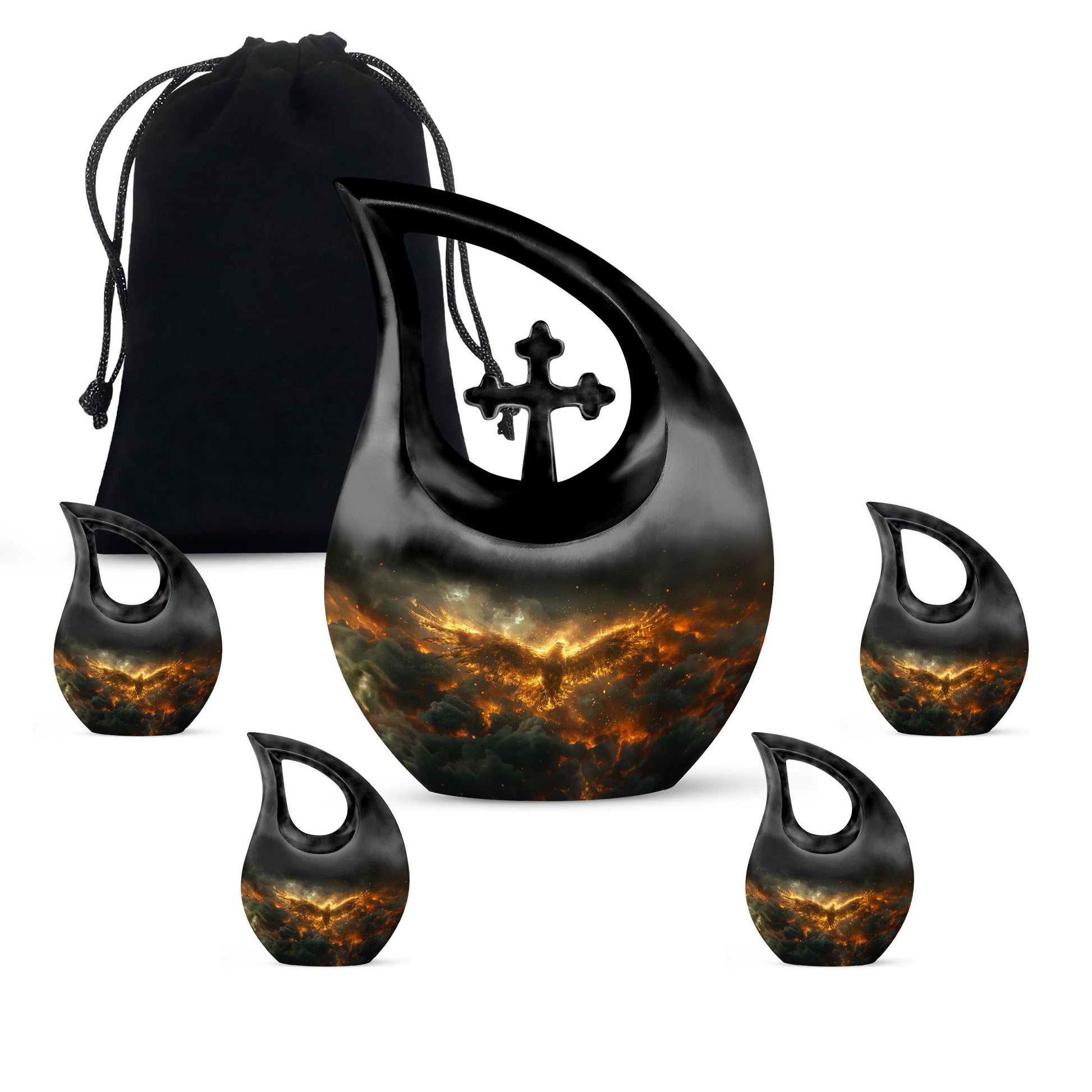 10-inch Phoenix Storm Rising urn