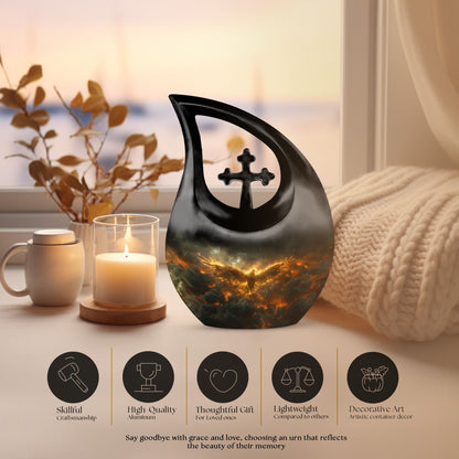 10-inch Phoenix Storm Rising urn