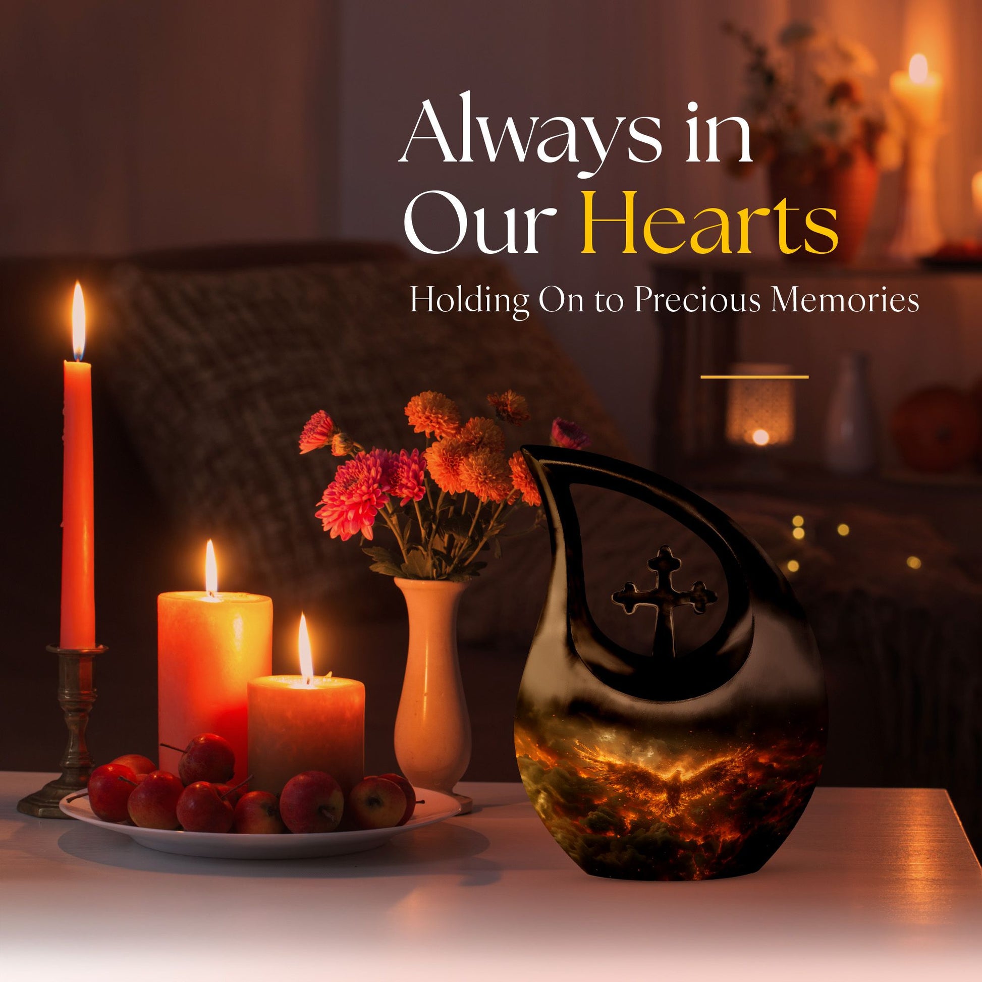 10-inch Phoenix Storm Rising urn