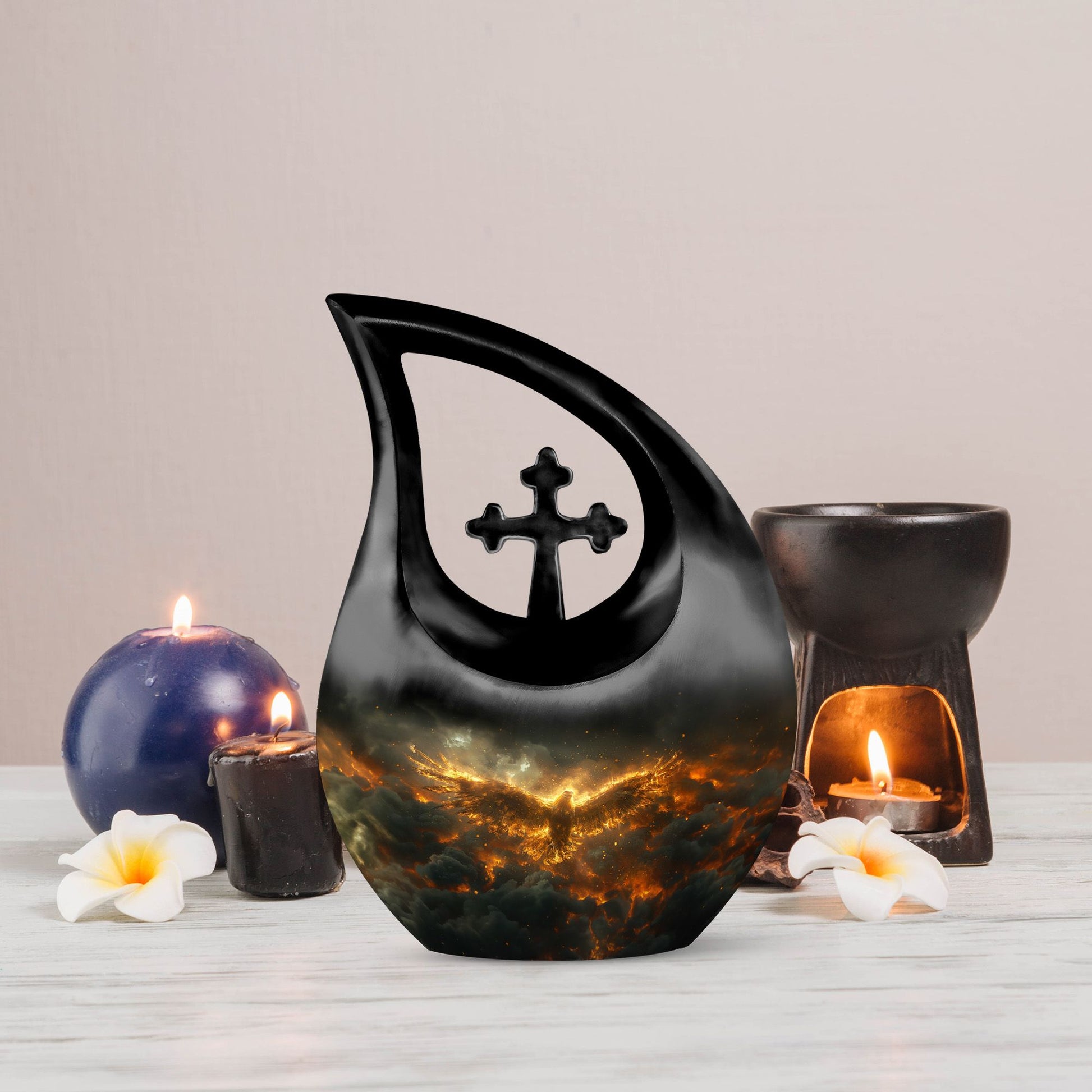 10-inch Phoenix Storm Rising urn